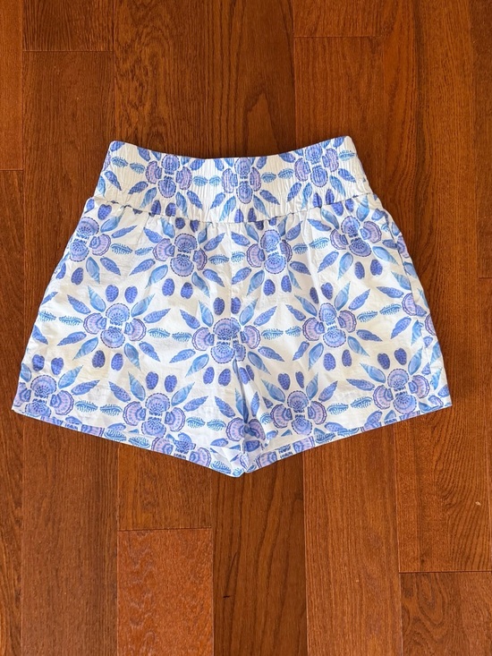 Hill House Pants - Hill House The Livie Nap Shorts - Blue Shell Mosaic size M